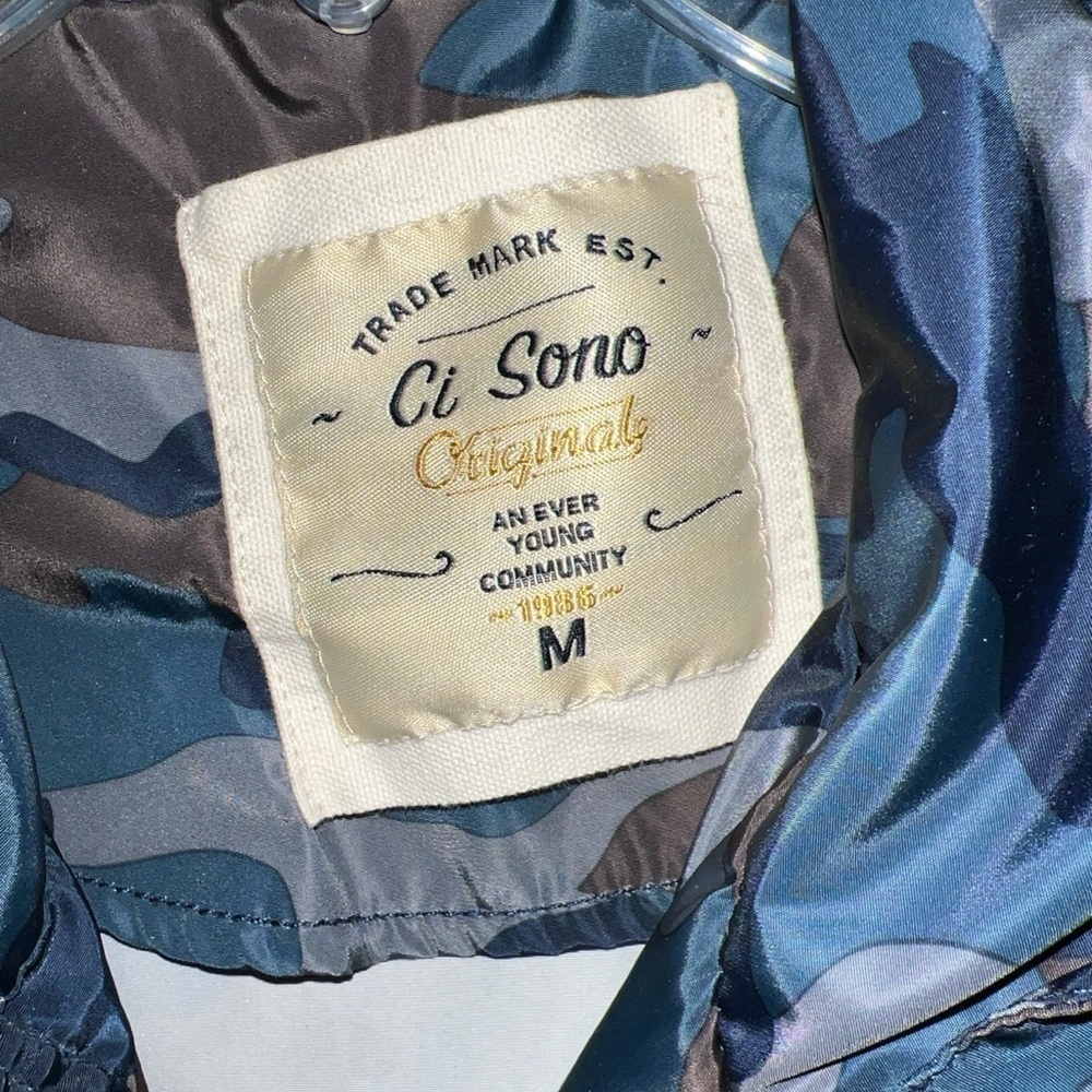 Ci Sono Originals Camouflage Full Zip Jacket Womens Sz M Wind Breaker Pockets. - Picture 4 of 10